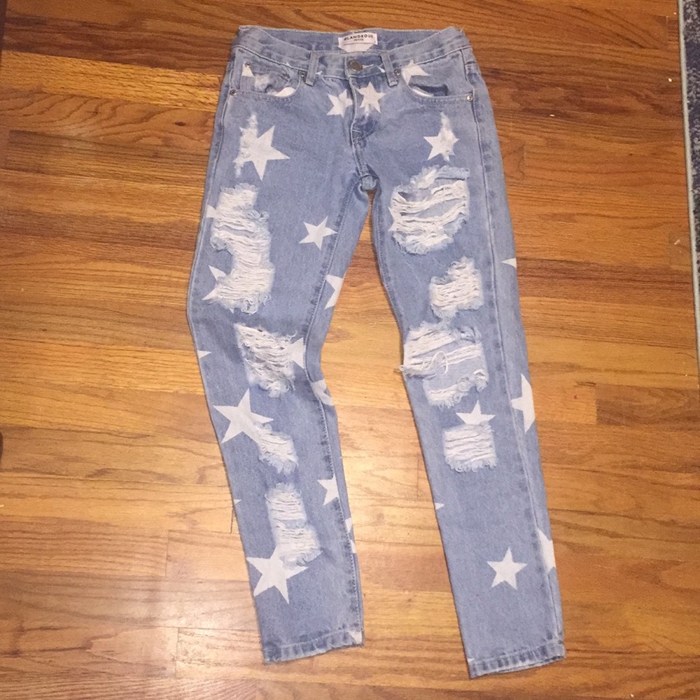 Glamorous Petite Star Ripped Jeans